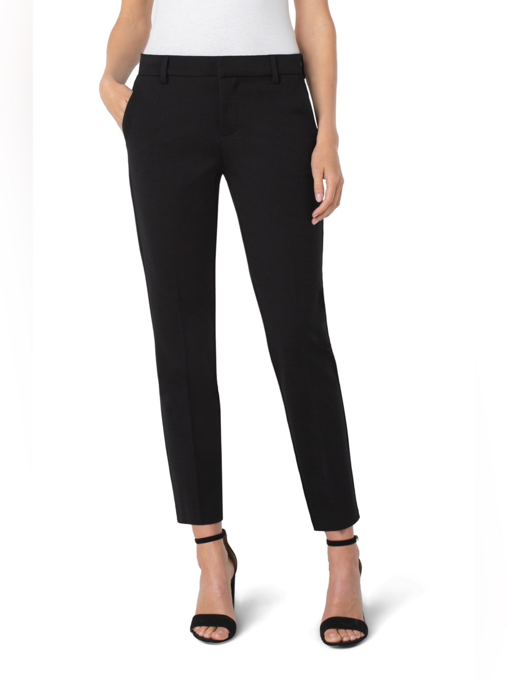 Liverpool Los Angeles Kelsey Trouser Pants Black Size 8 NWOT Career
